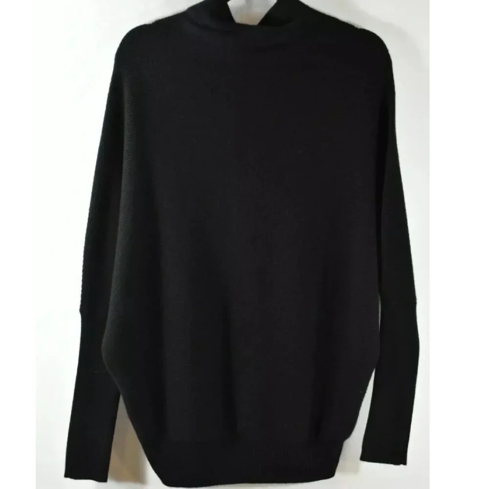 NEW AllSaints Ridley Funnel Neck Wool & Cashmere Sweater in Black size XS#2658 - Picture 5 of 7